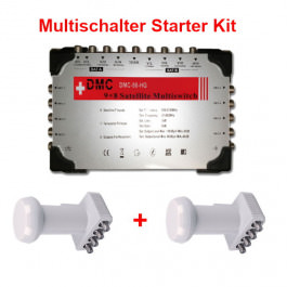 Multi-switch satellitare DMC-Swiss 9/8+ 2 LNB