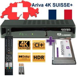 Ariva 4K SUISSE+ BisTV France Receiver