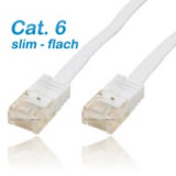 Câble réseau Slim Cat.6 7.00m blanc