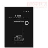 Tecsun S-2000 manuale in tedesco
