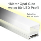 LED Leiste Aluminium Profil Opalglas 1M